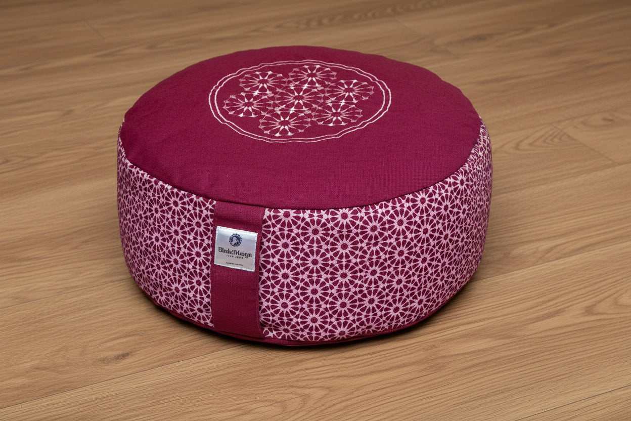 Meditation Cushion, Full-round, Plum Galaxy