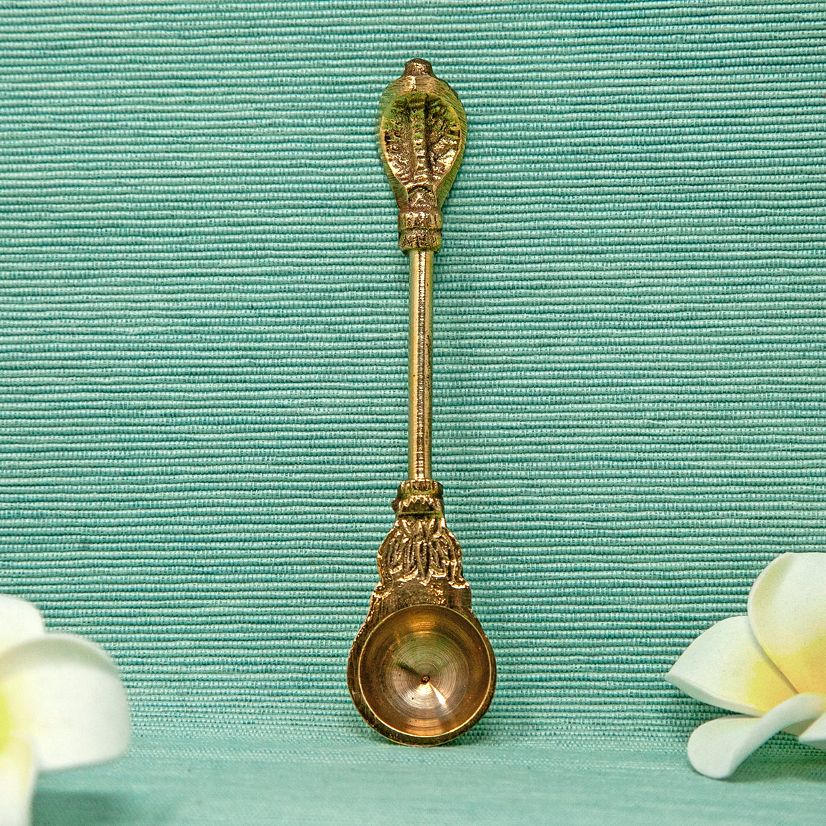 Brass Puja Spoon / Achmani Udharani with Nagam Handle