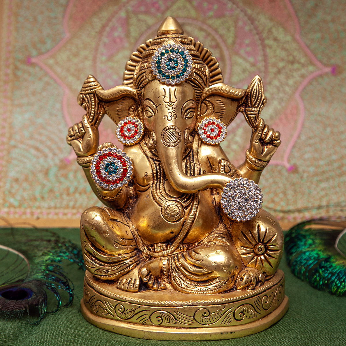 Stone Pottu - Disco Luna / 24mm / Gioielli in pietra per decorazioni divine