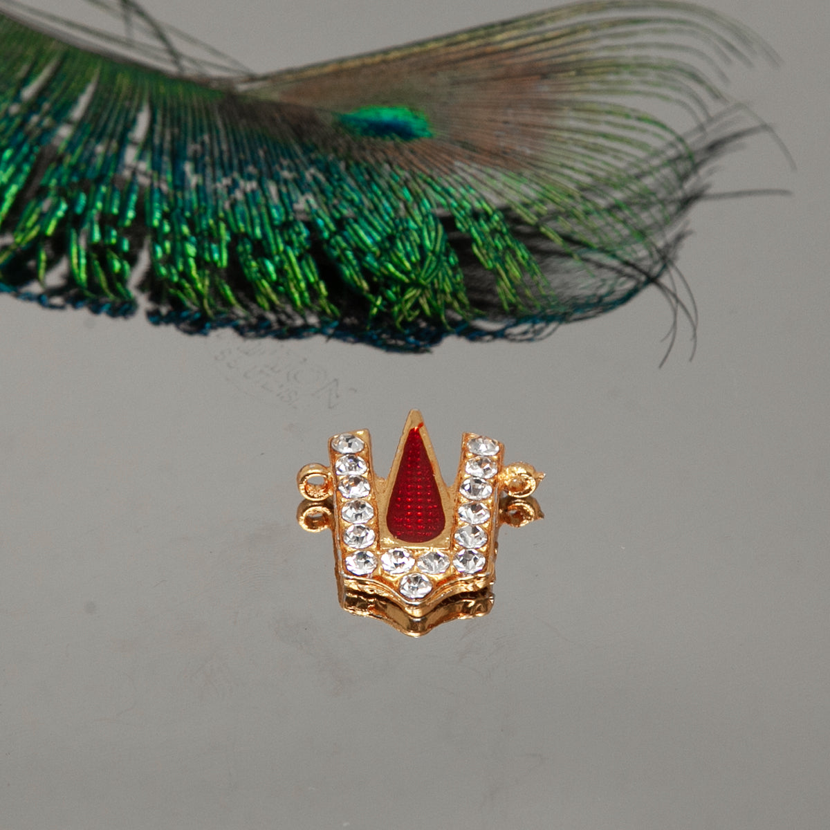 Divinità Tilak - Perumal Namam / 17x27mm / Gioielli in pietra per decorazioni di divinità