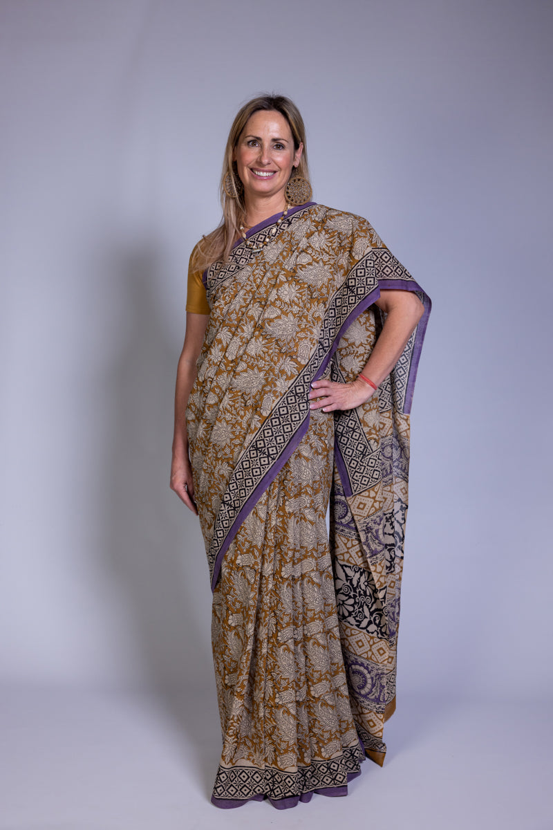 Sari di cotone Malmal