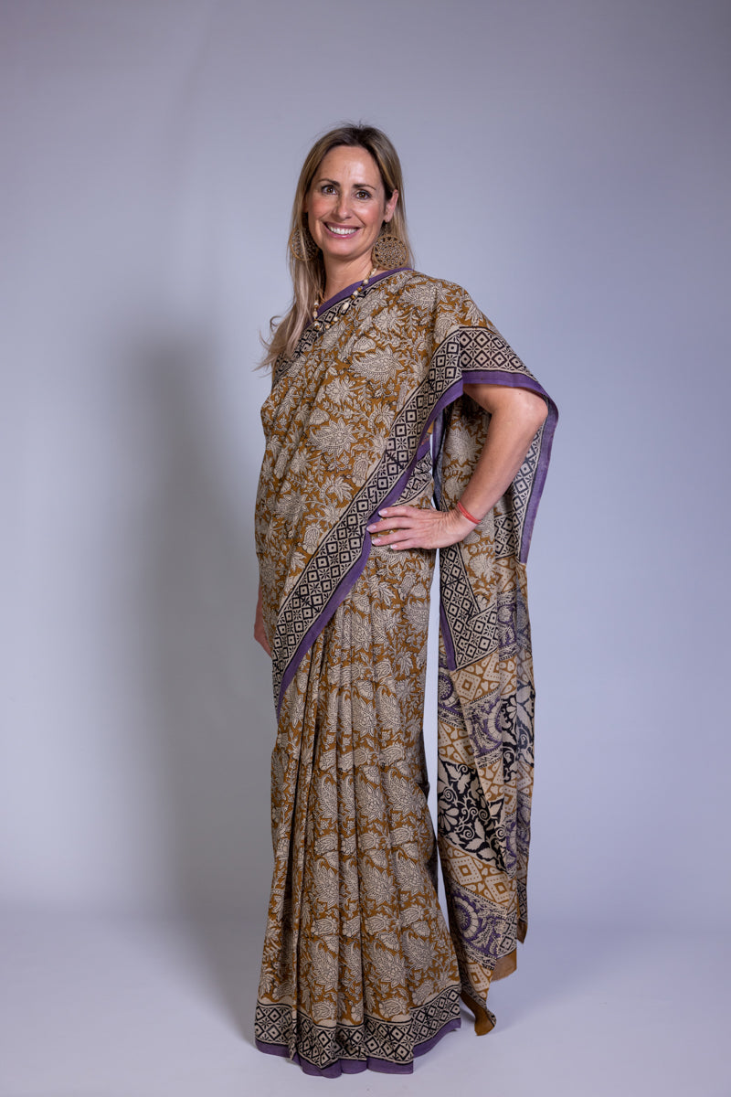 Sari di cotone Malmal