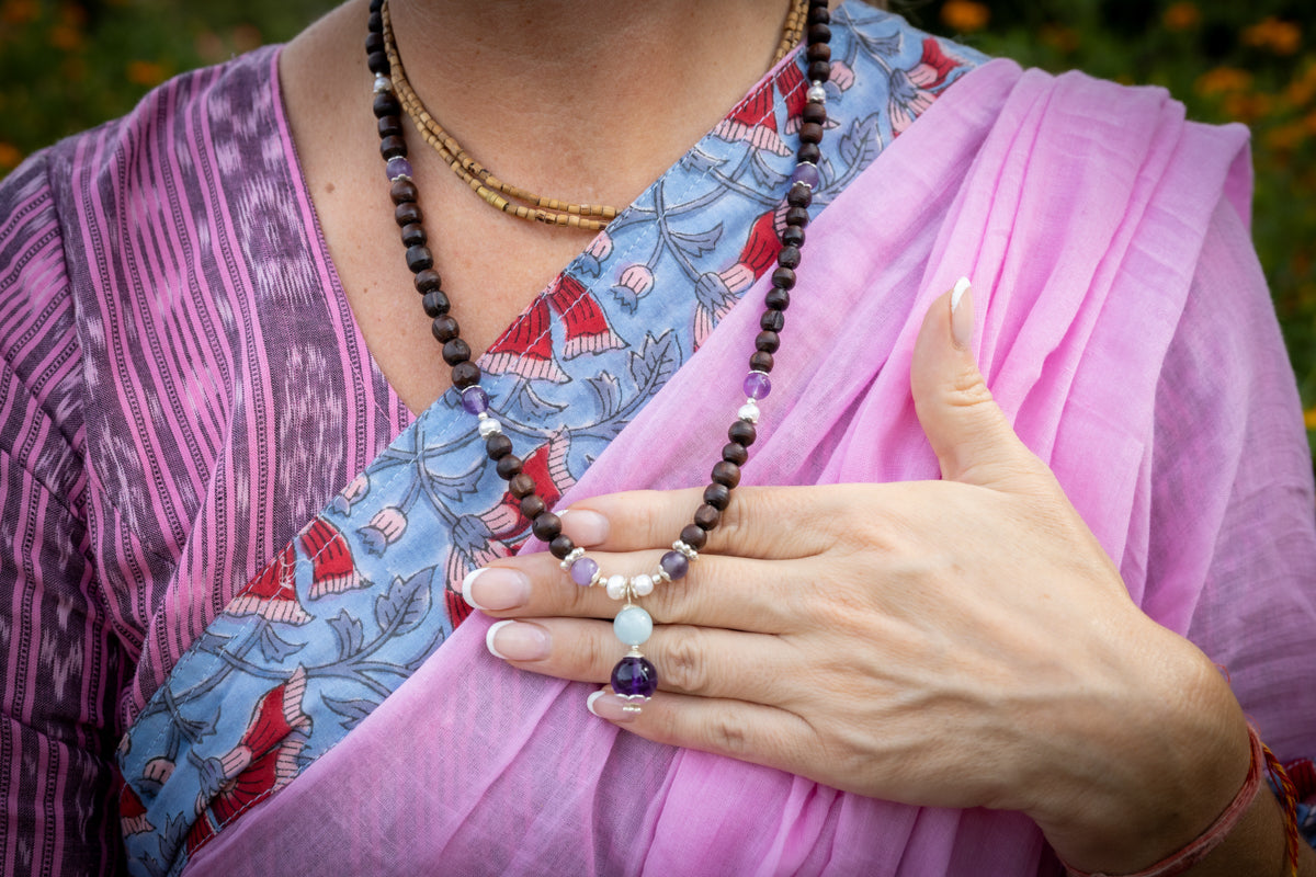 Amethyst Blue Tulsi Pendant