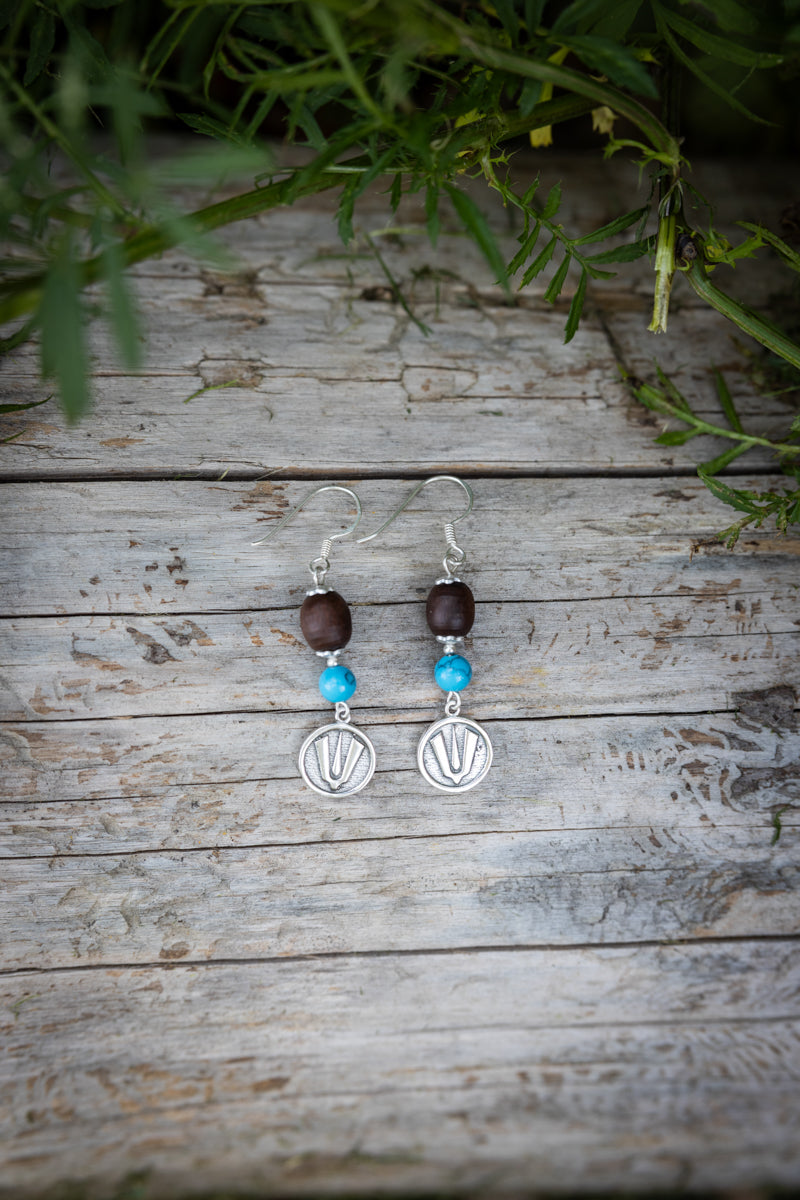 Earrings Howlite Tulsi Tilak