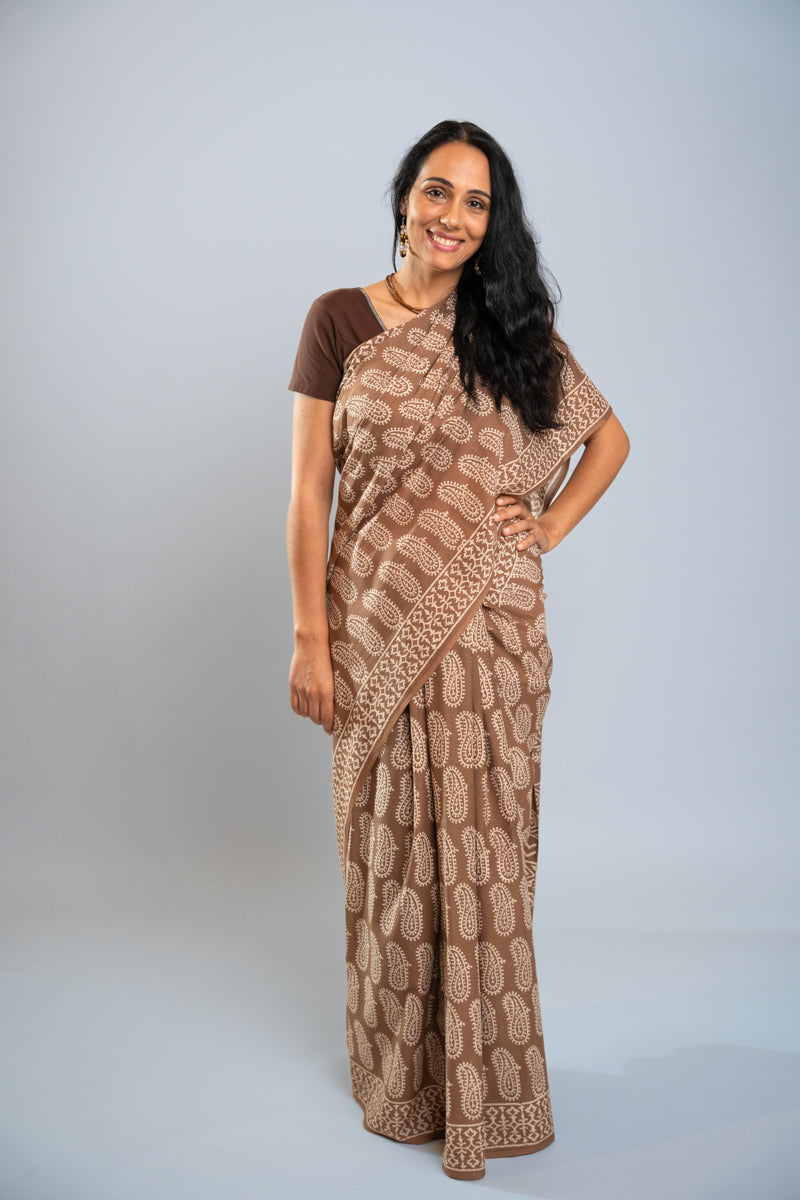 Sari di cotone Malmal