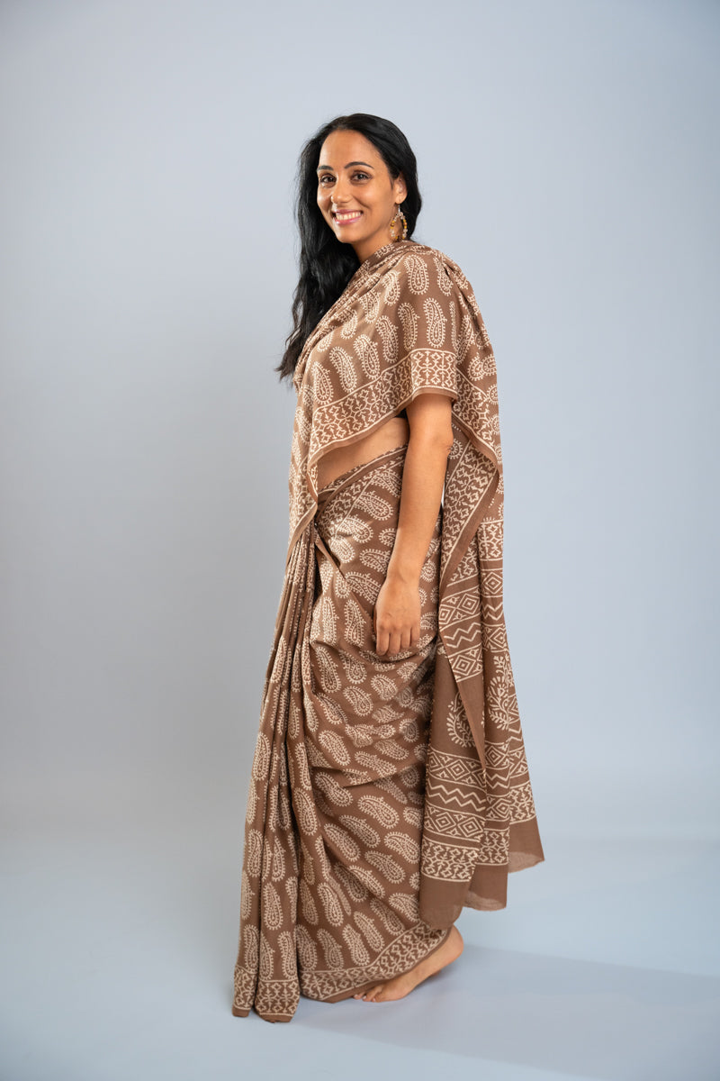 Sari di cotone Malmal