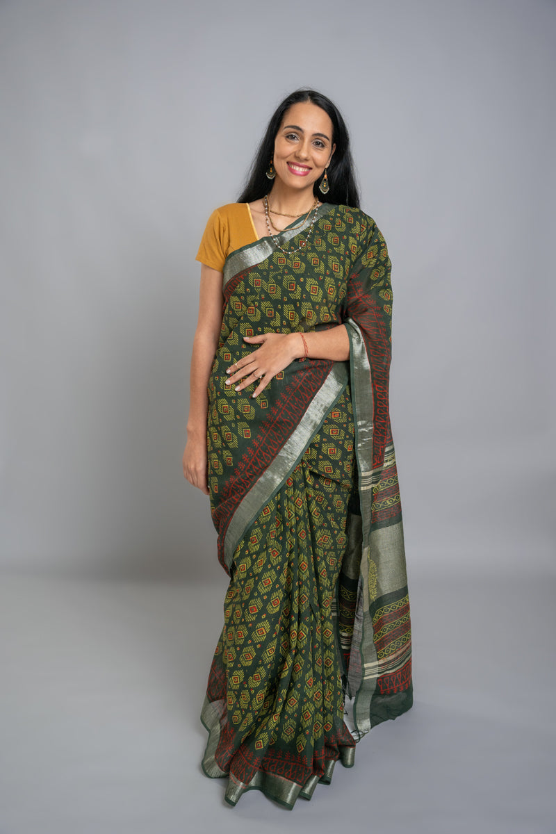 Sari in cotone slub