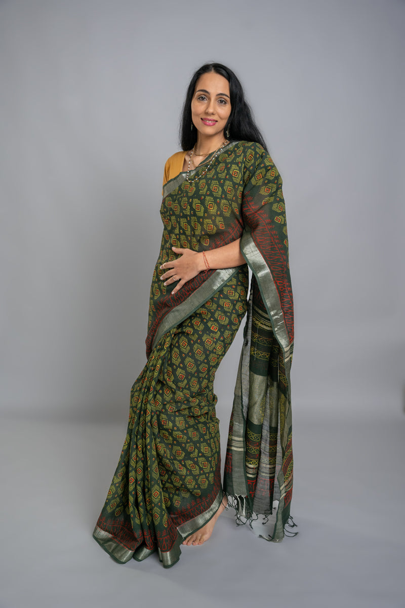 Sari in cotone slub