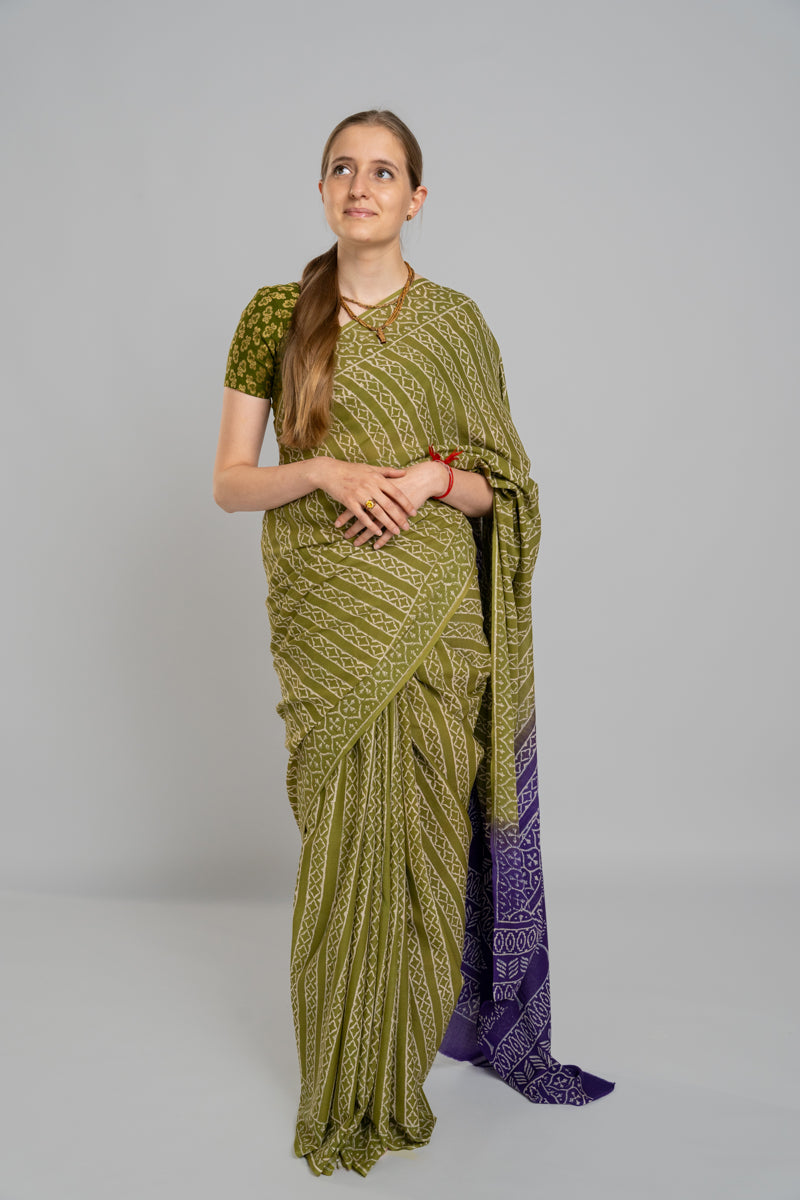 Sari di cotone Malmal