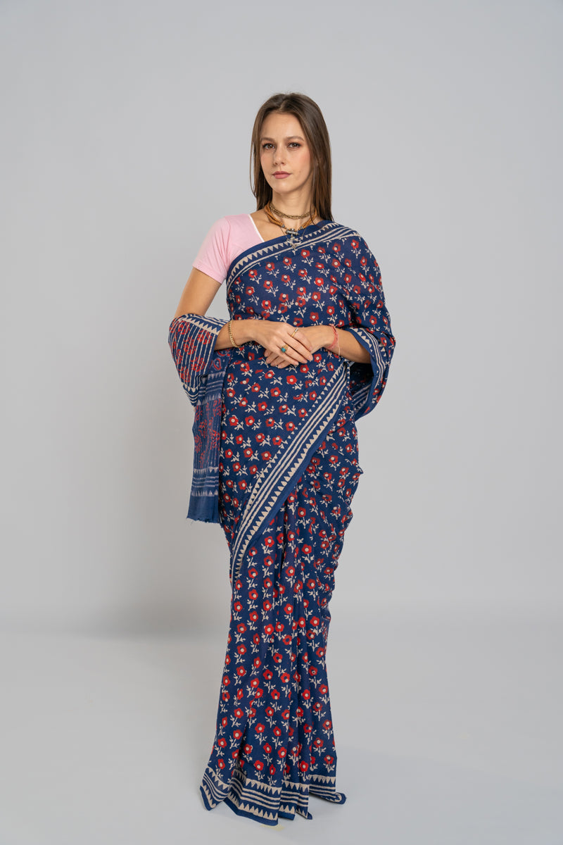 Sari di cotone Malmal