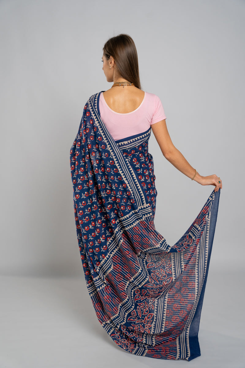Sari di cotone Malmal