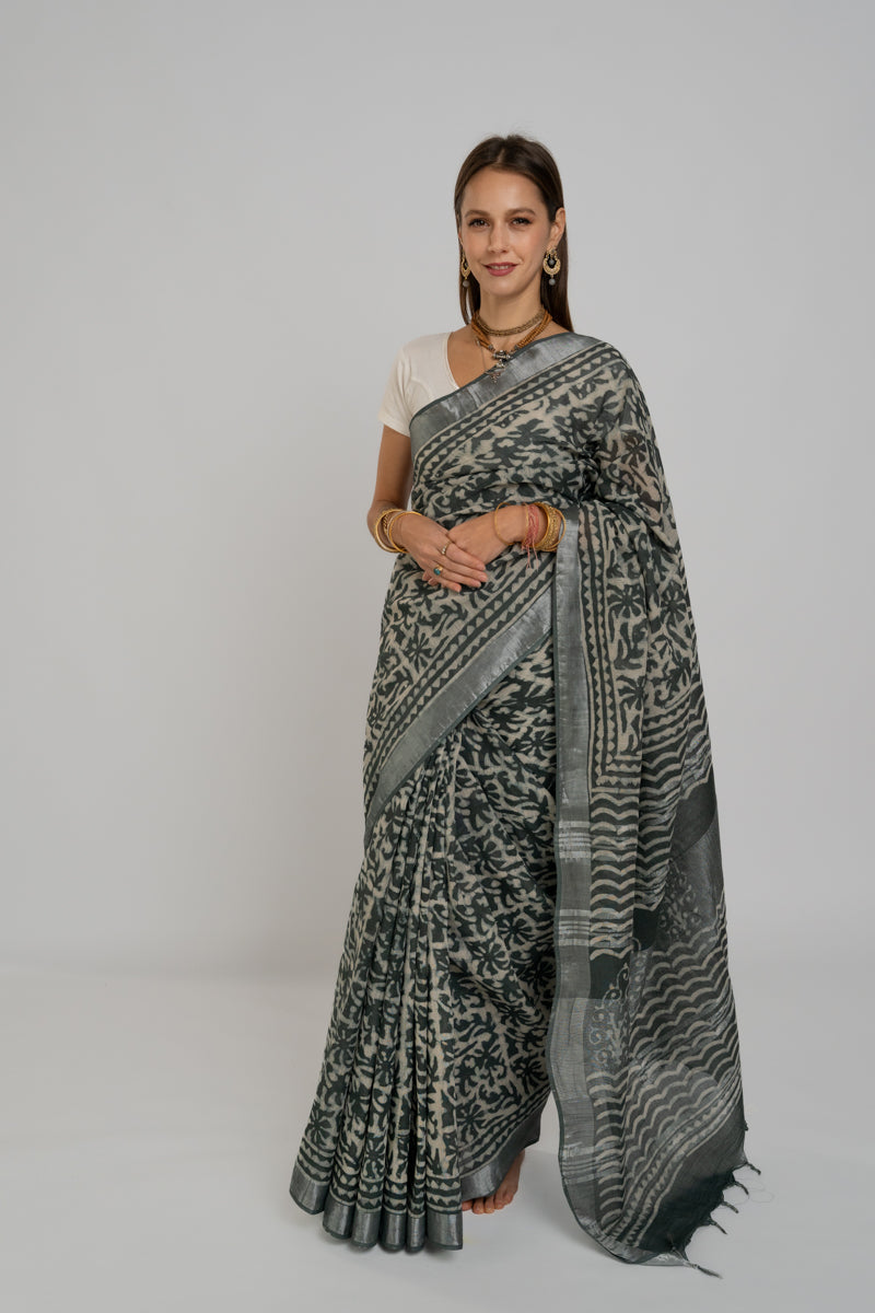 Sari in cotone slub