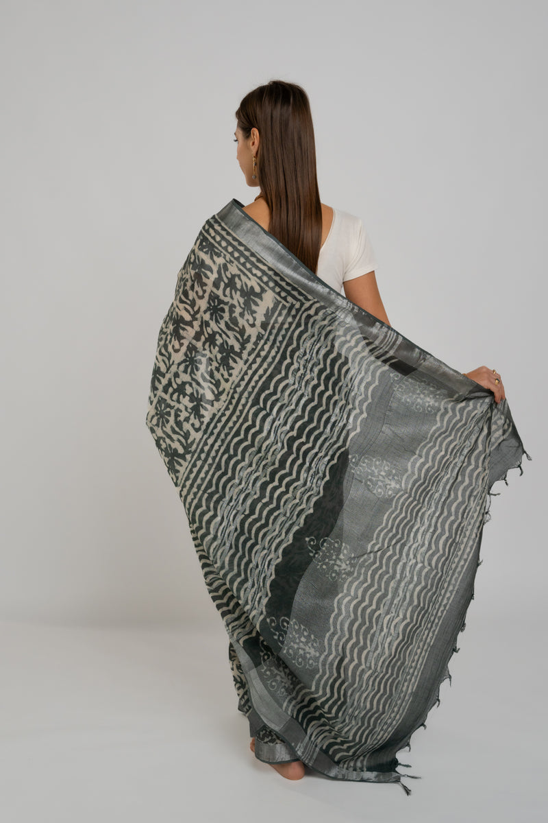 Sari in cotone slub