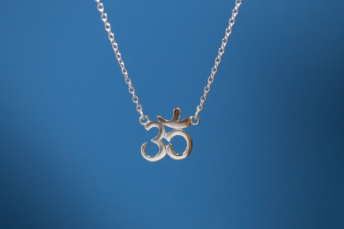 OM Necklace - Sterling Silver