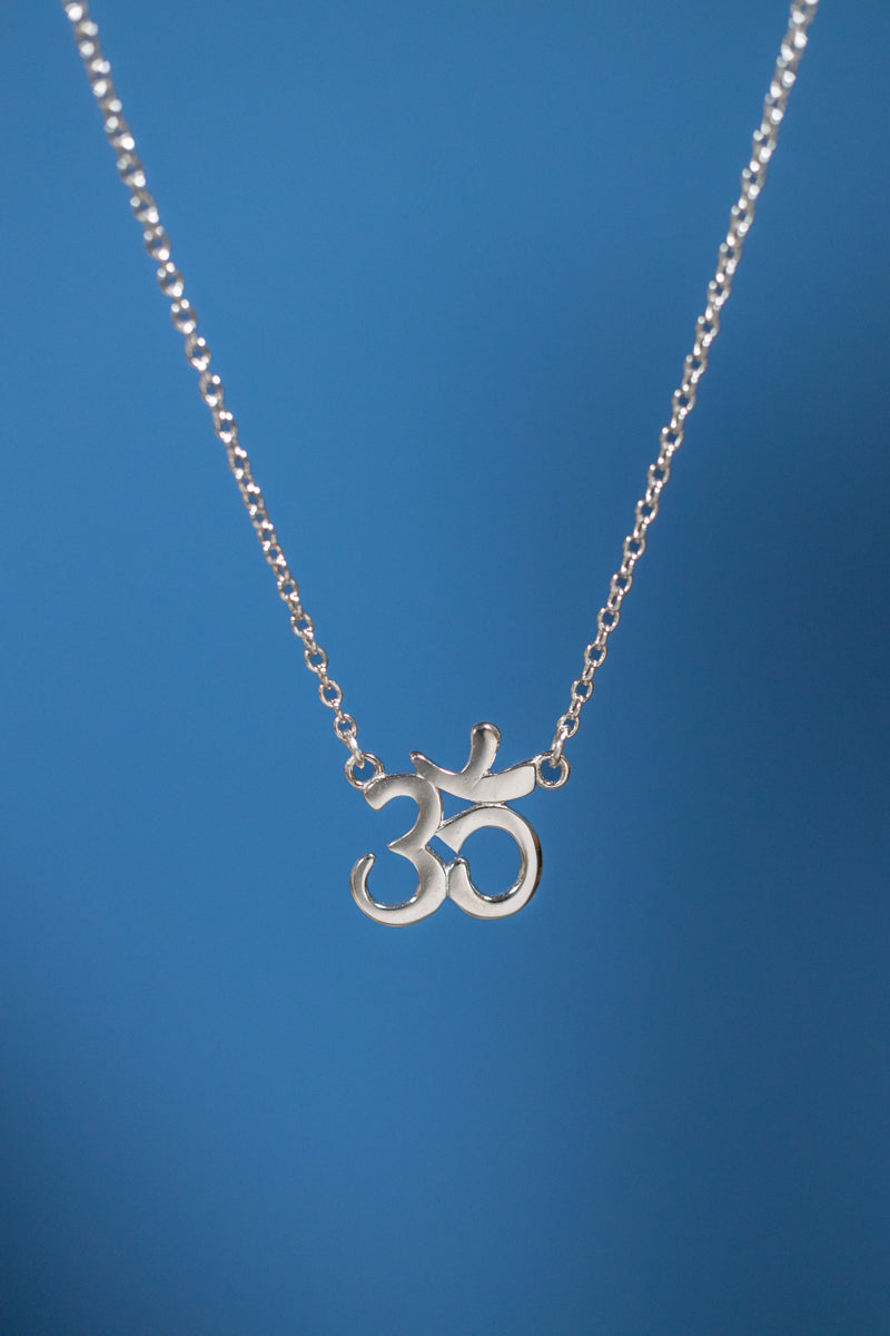 OM Necklace - Sterling Silver