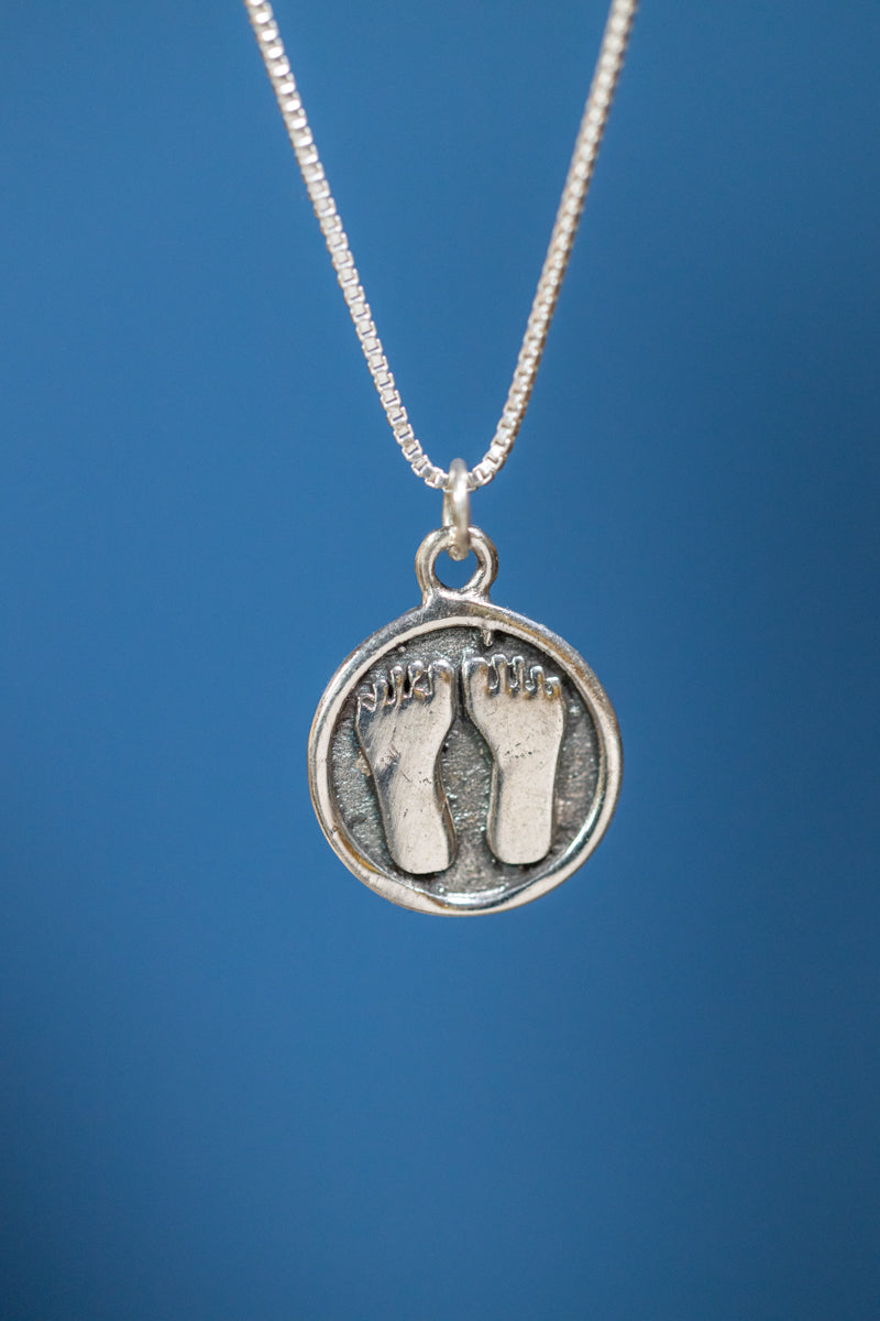 Collana Piedi di Loto - Argento Sterling