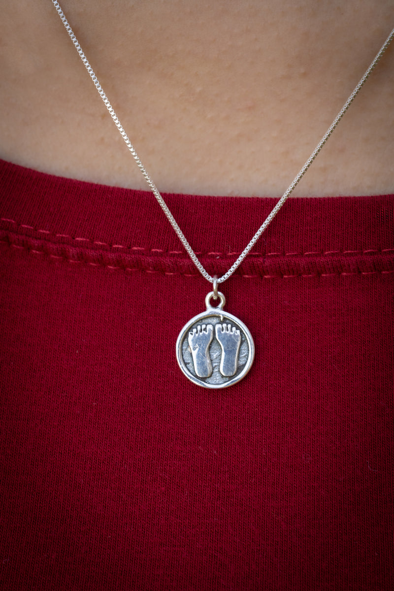 Collana Piedi di Loto - Argento Sterling