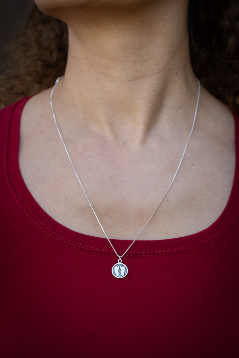 Collana Piedi di Loto - Argento Sterling