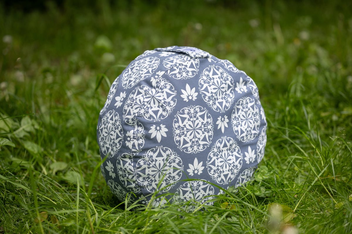Cuscino da meditazione, rotondo, Blue Garden