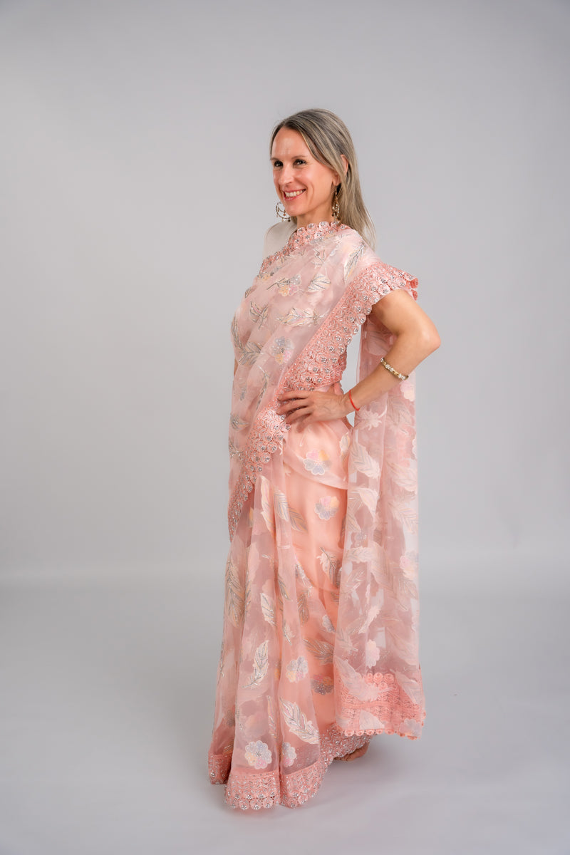 Sari rosa romantico