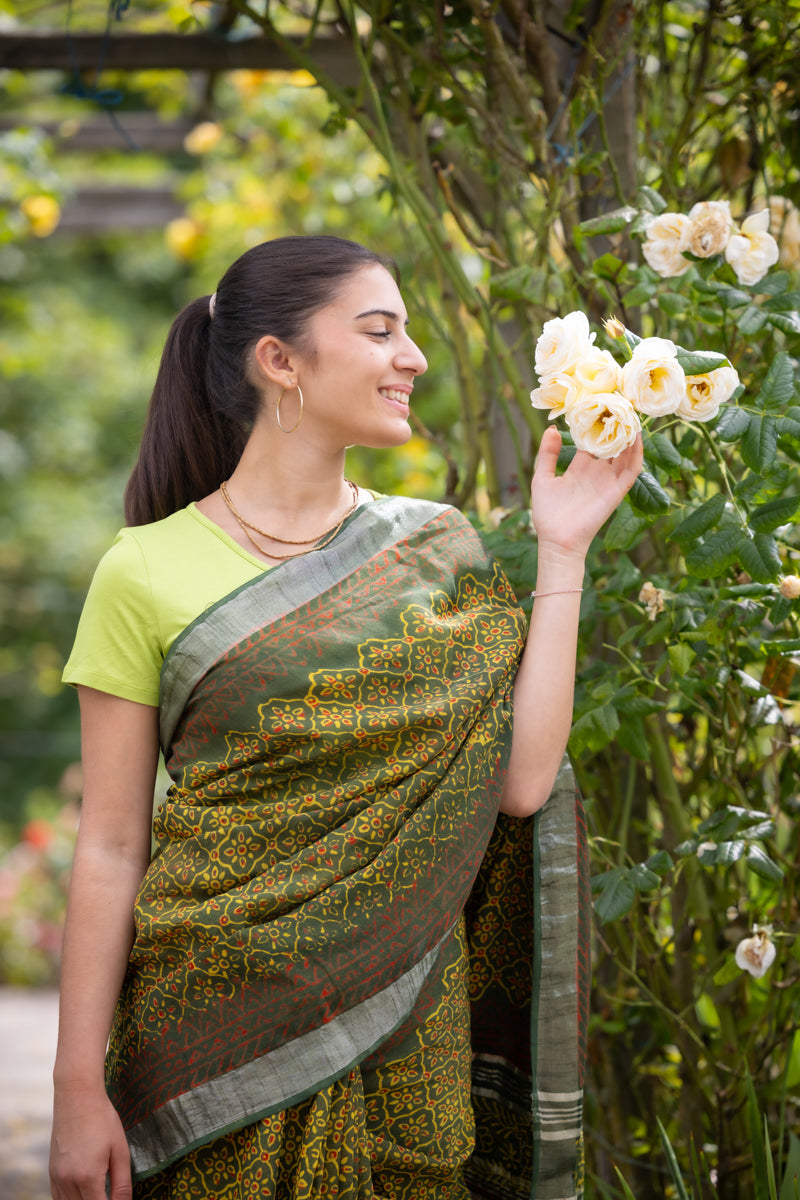 Sari in cotone slub