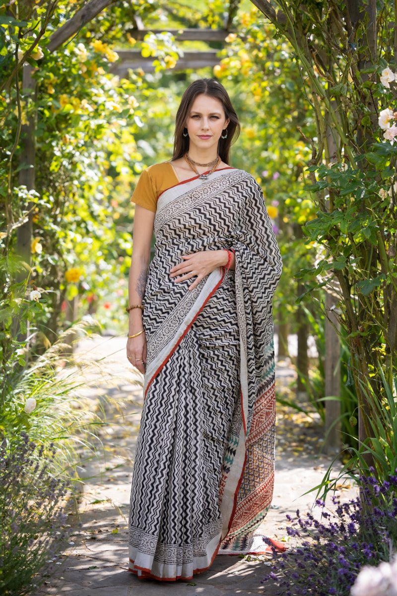 Sari in cotone slub