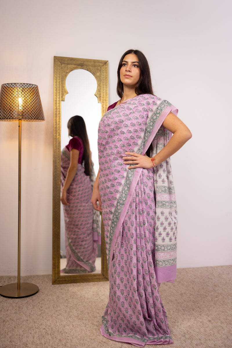 Malmal Cotton Saree