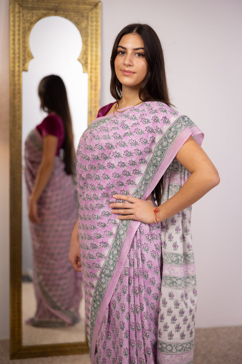 Malmal Cotton Saree