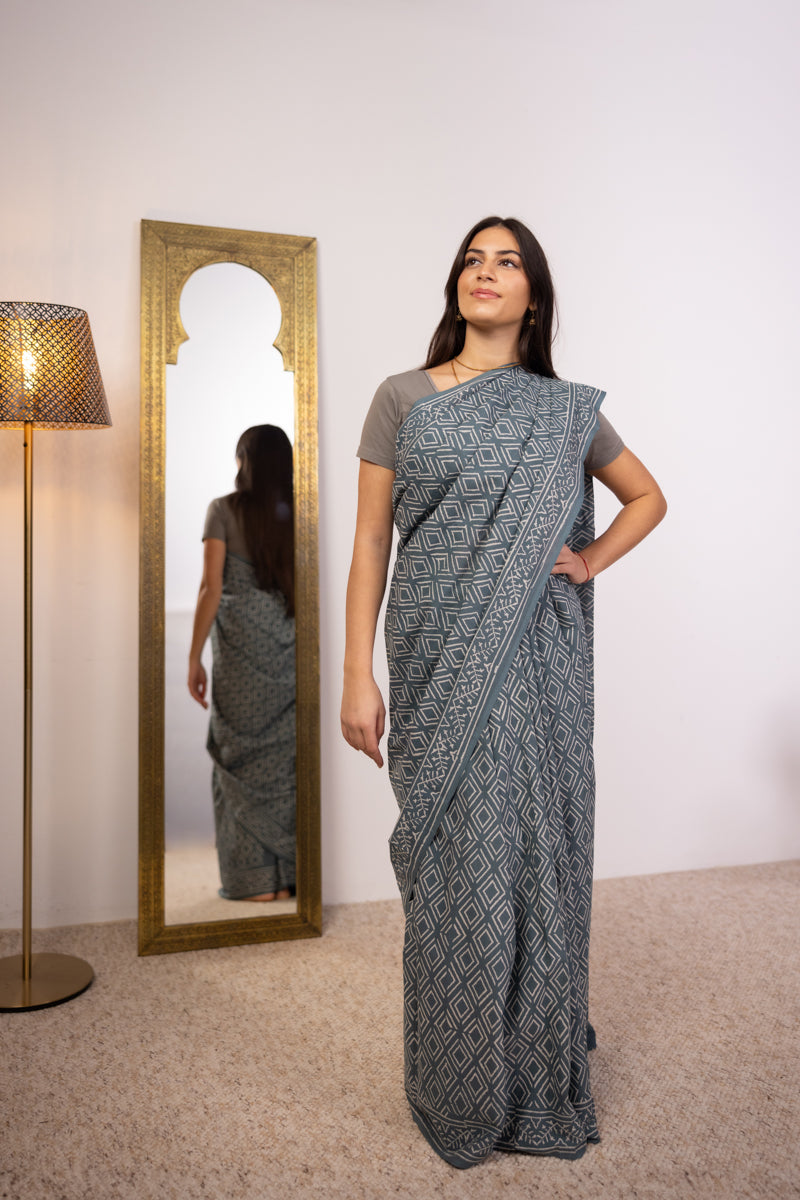 Sari di cotone Malmal