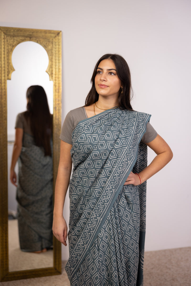 Sari di cotone Malmal