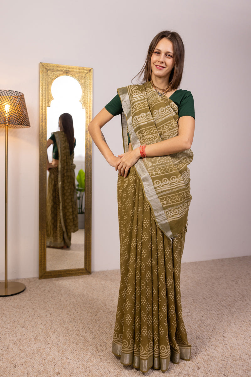 Slub Cotton Saree