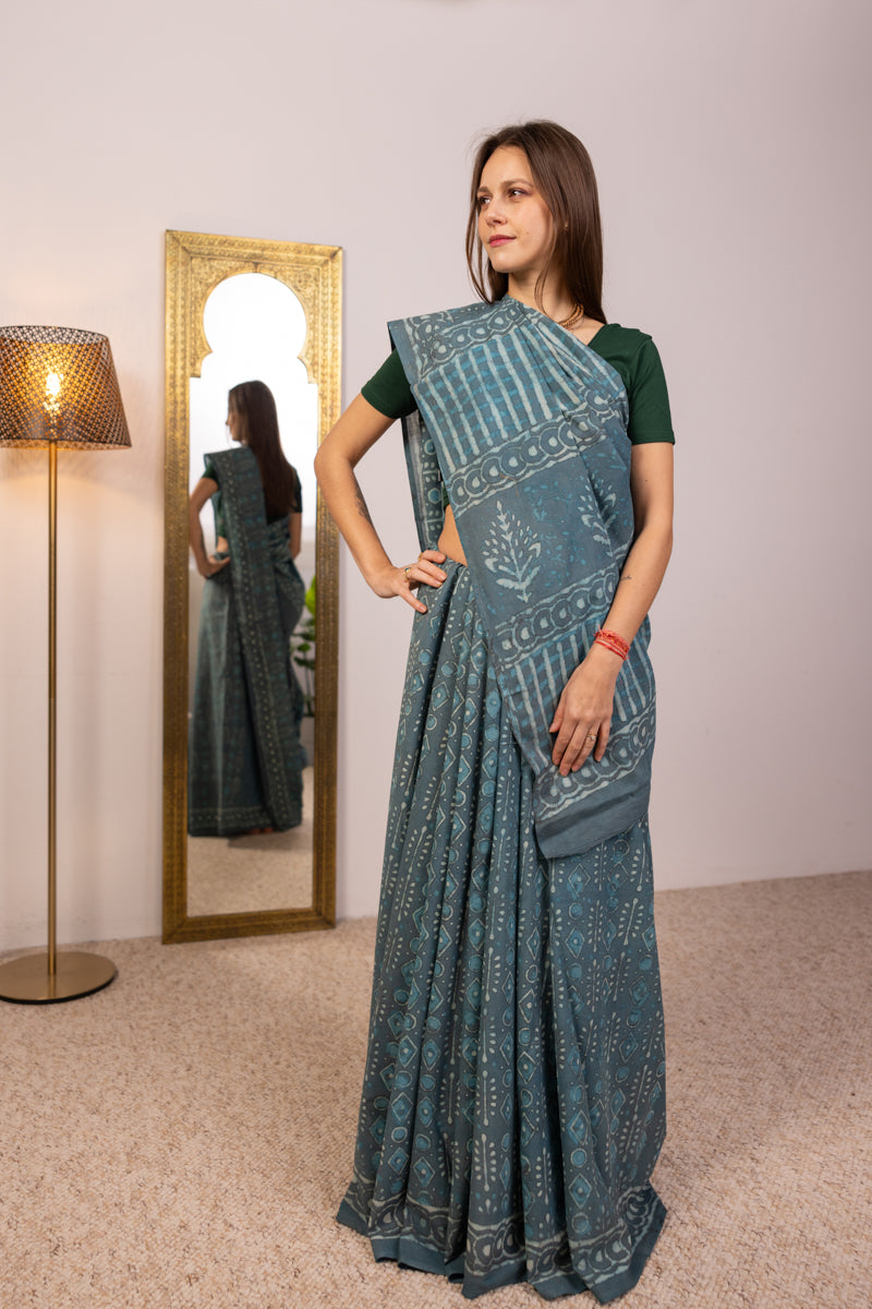 Sari di cotone Malmal