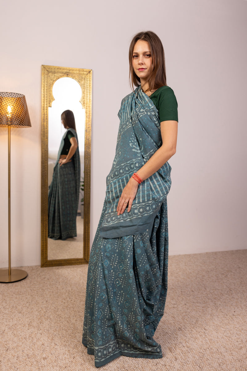 Sari di cotone Malmal