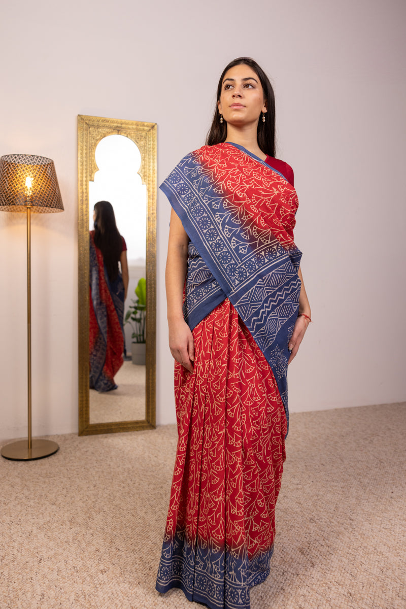 Sari di cotone Malmal