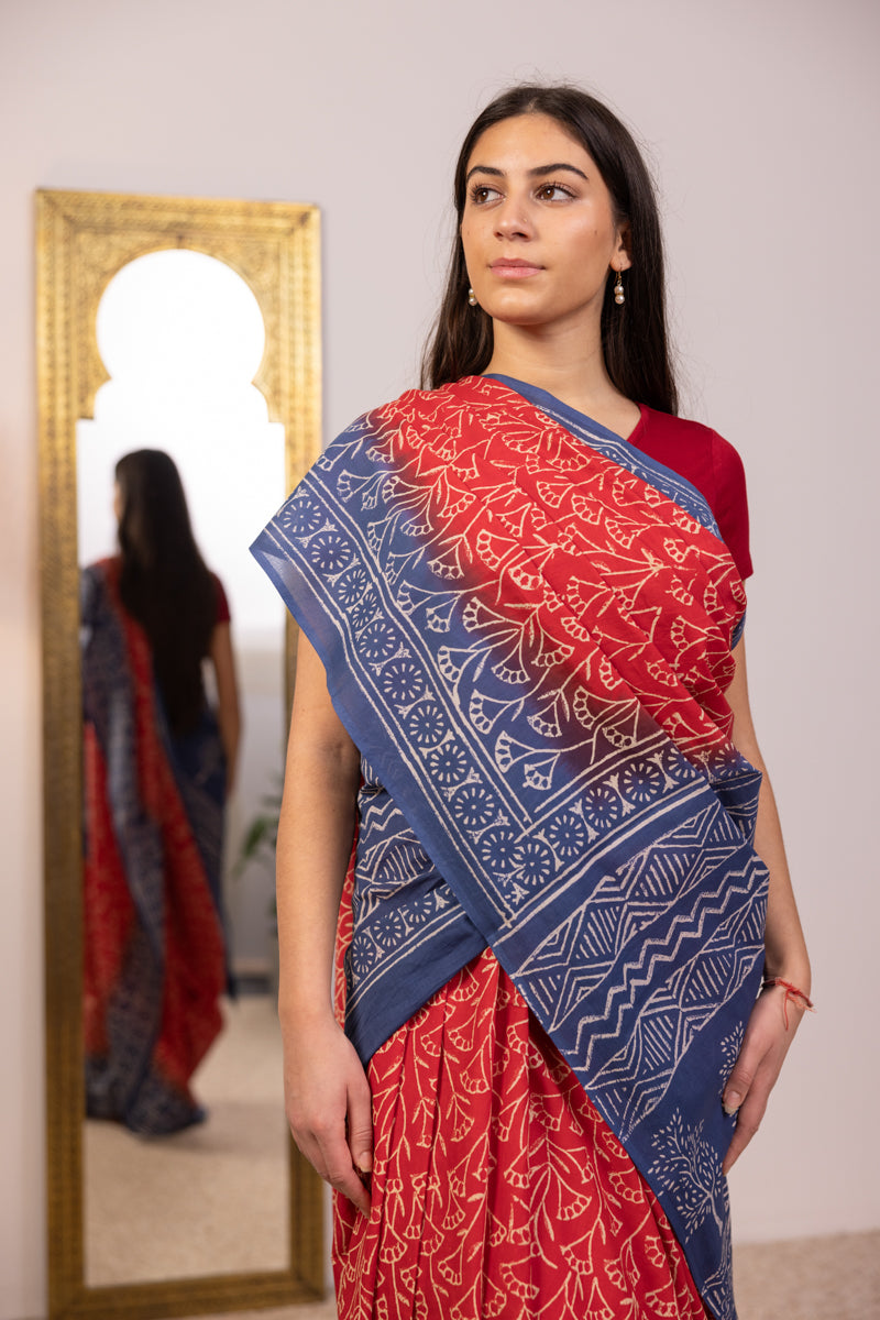 Sari di cotone Malmal