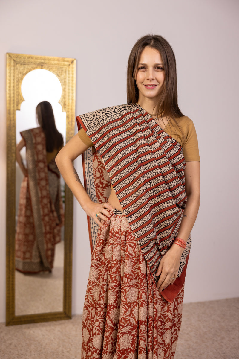 Sari di cotone Malmal