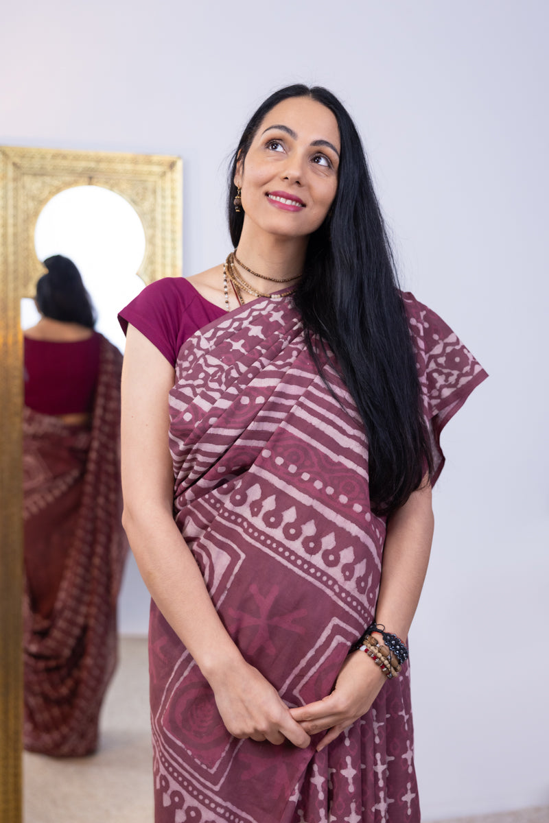 Sari di cotone Malmal