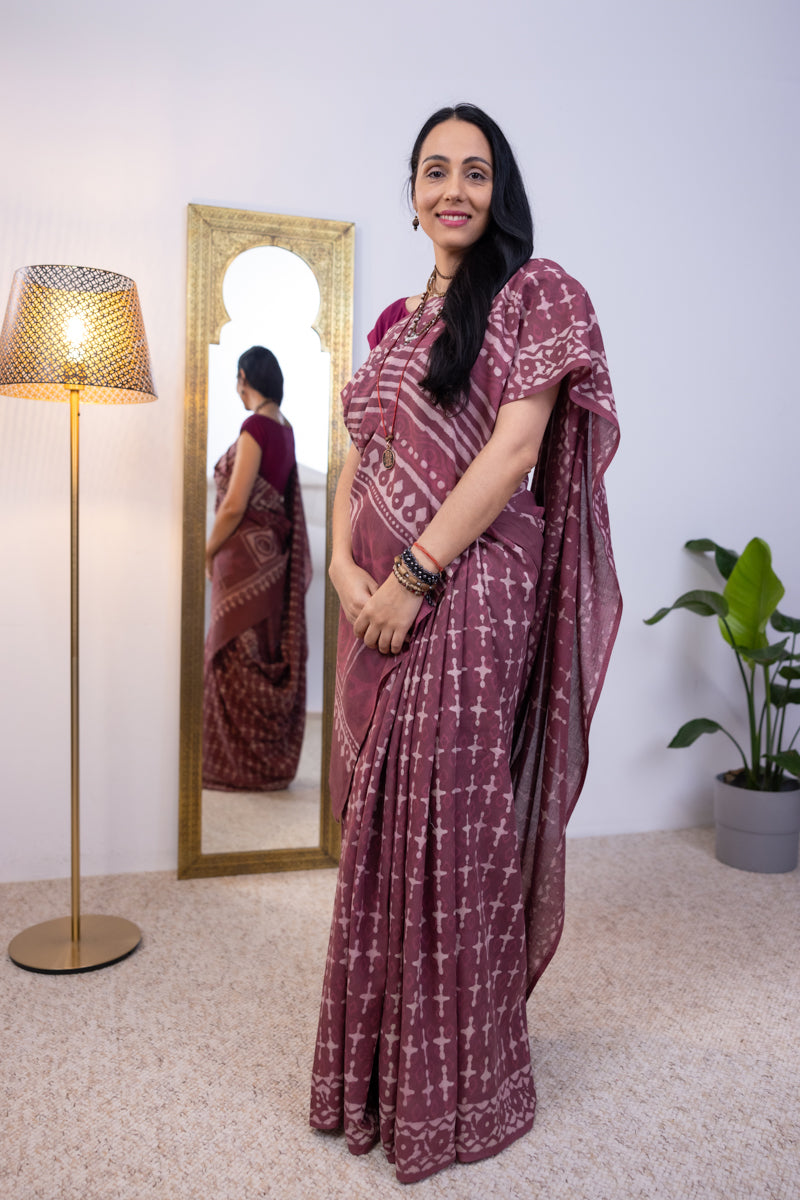 Sari di cotone Malmal
