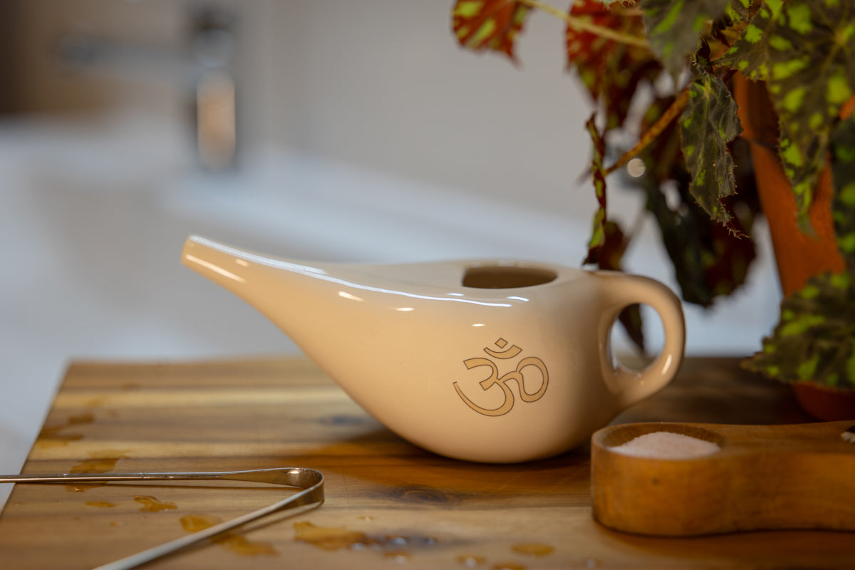 Neti Pot in ceramica OM, 250 ml