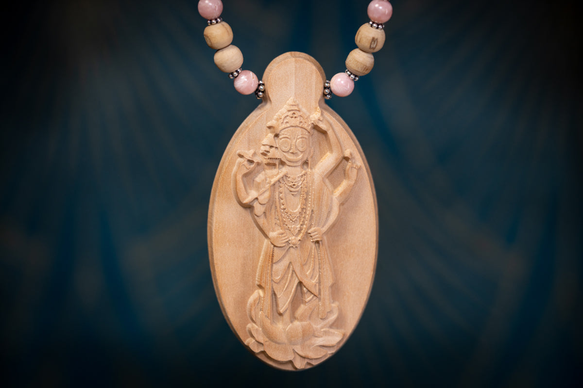 Collana KRISHNA Tulsi / Perla / Amazzonite / Argento, SRIMATI