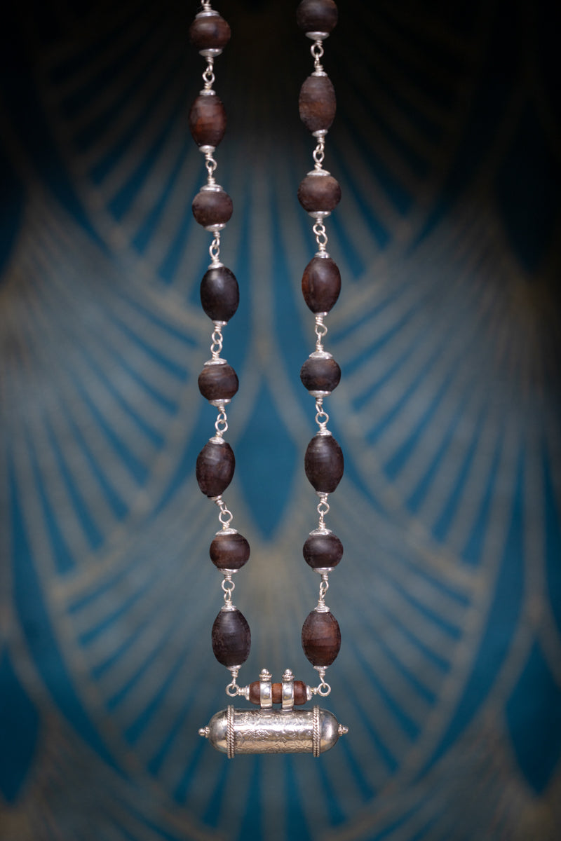 Collana Tulsi con Kavacham / Argento, var.- SRIMATI