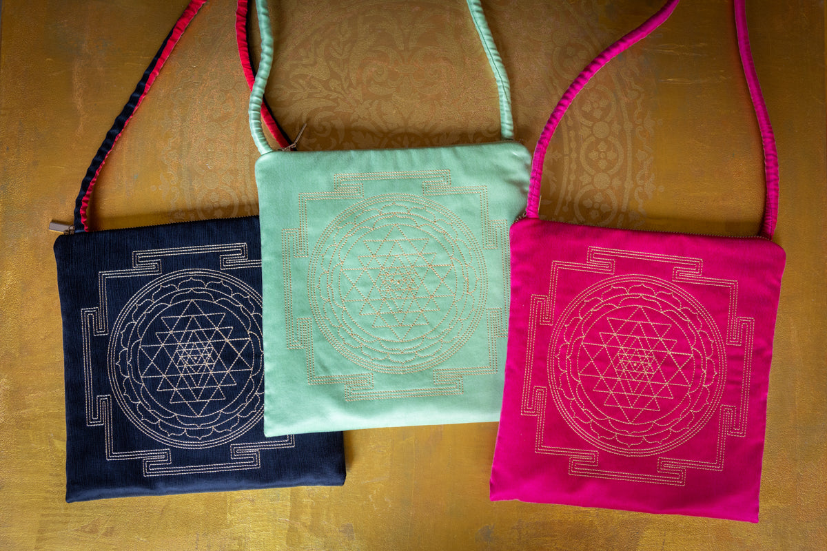 Borsa quadrata Sri Yantra / 25,5 cm