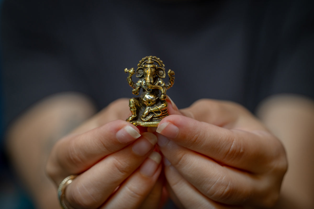 Lord Ganesha sitting - mini murti