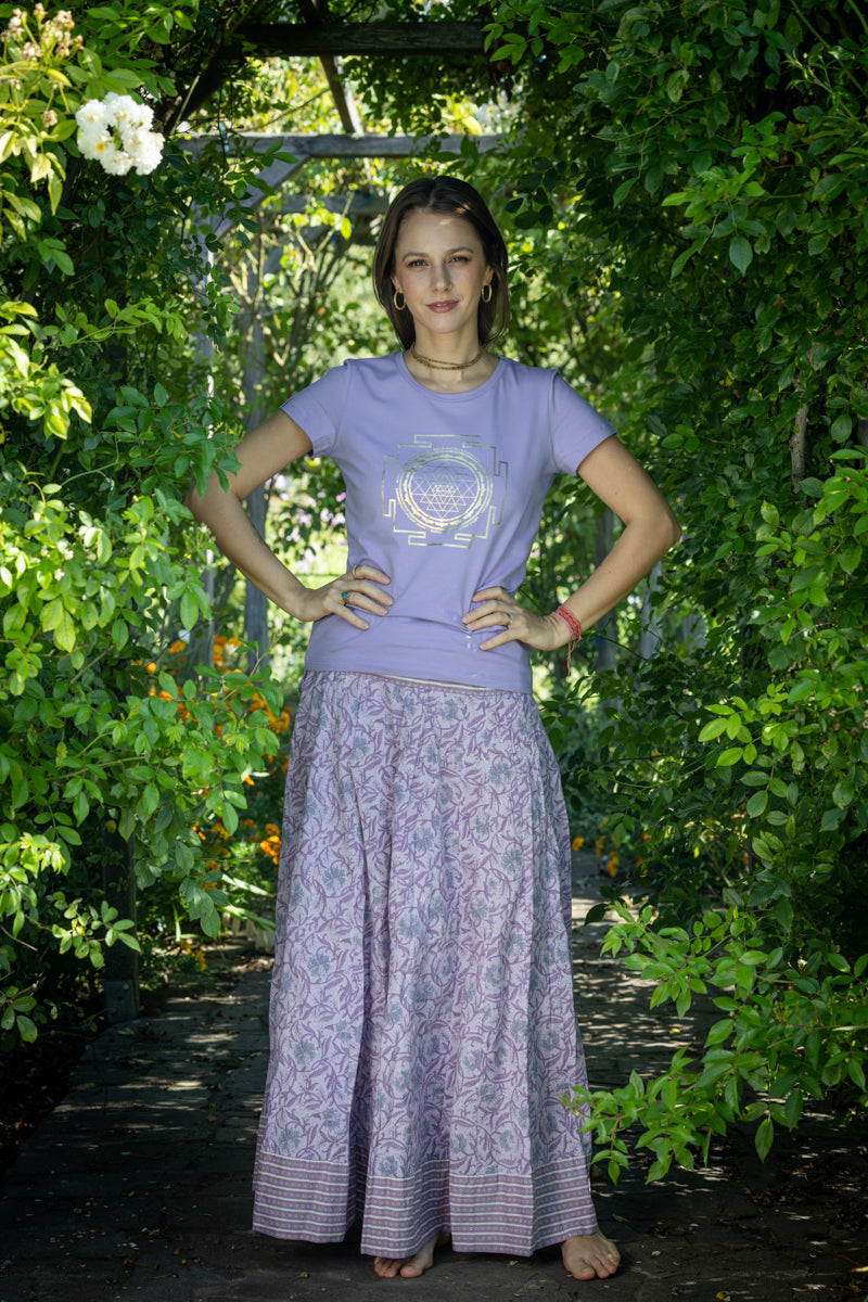 Sri Yantra T-shirt - Bright Lilac