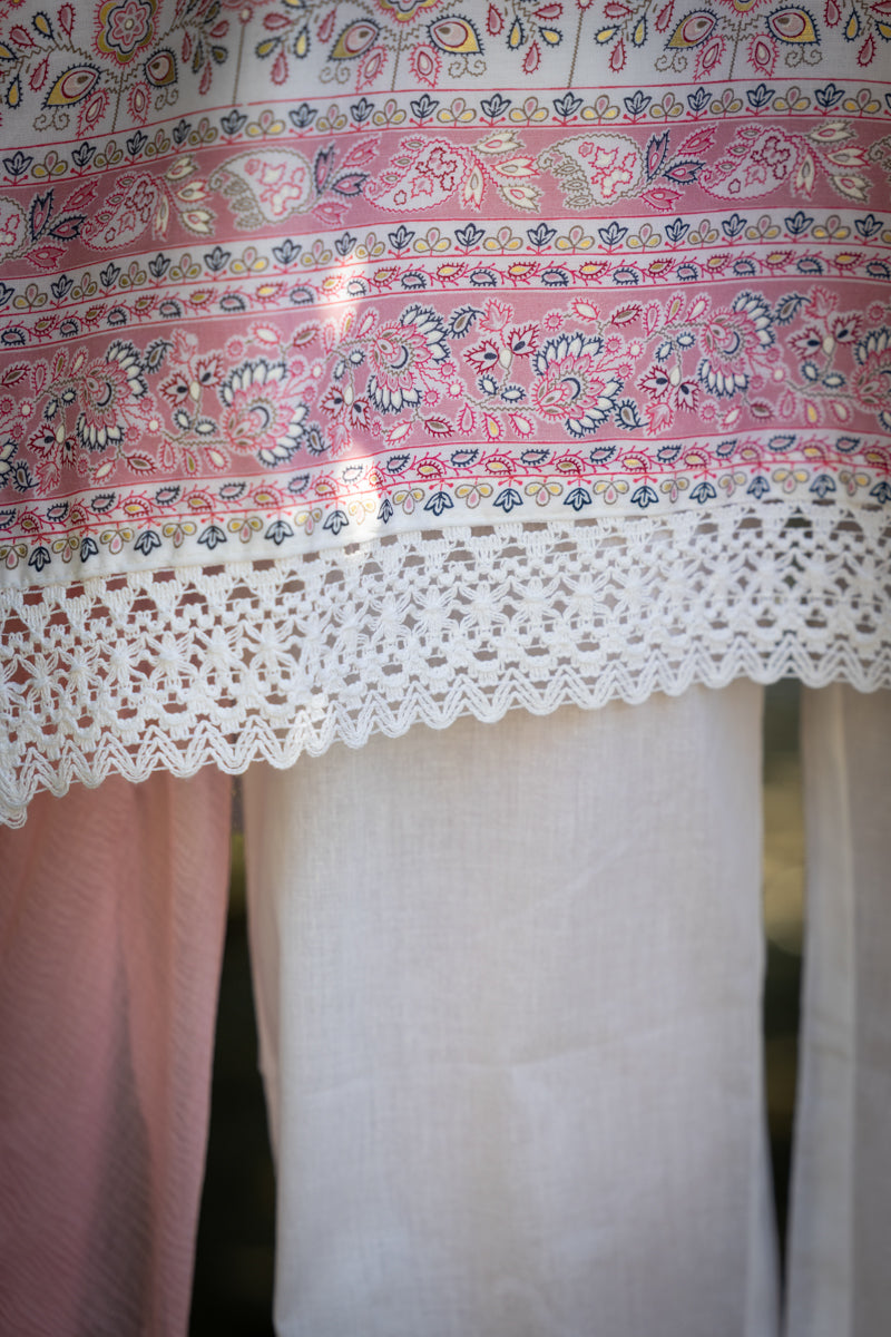 Simply White Anarkali Kurti Set