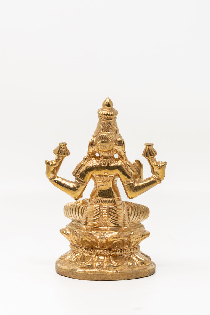 Maha-Lakshmi seduto – panchaloha