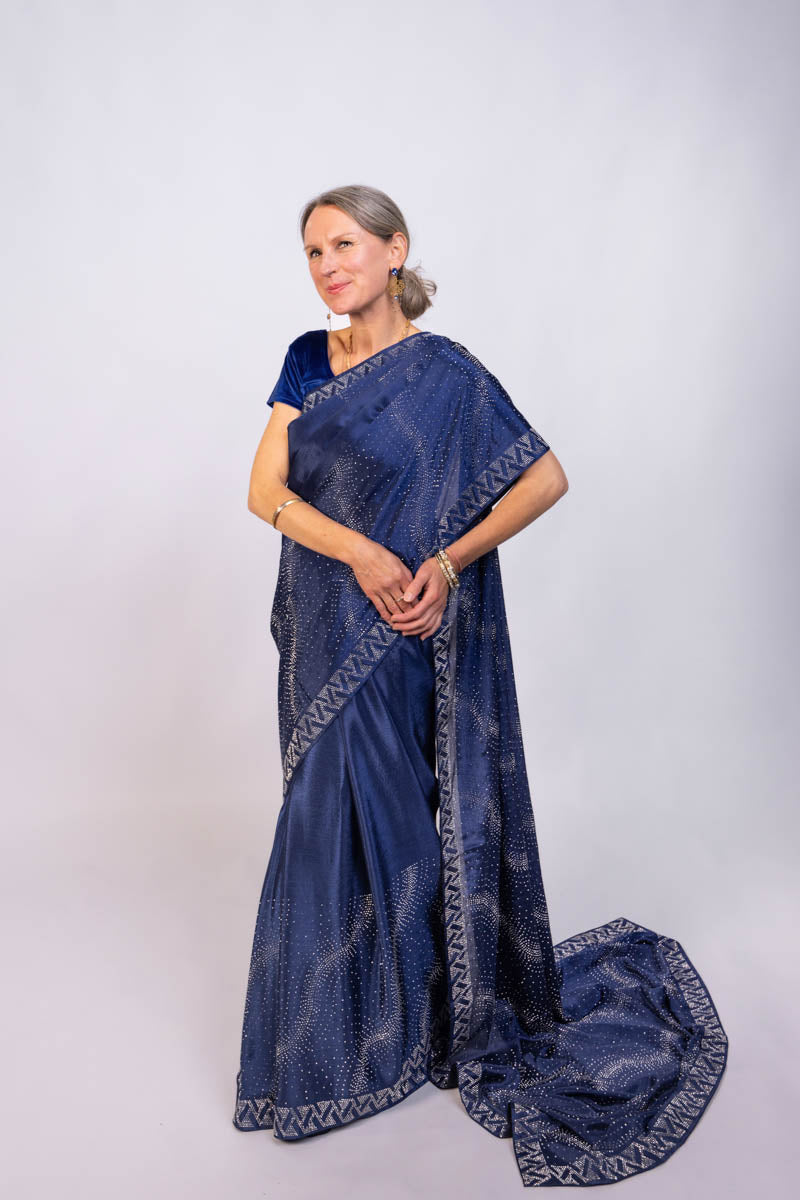 Midnigt Blue Saree