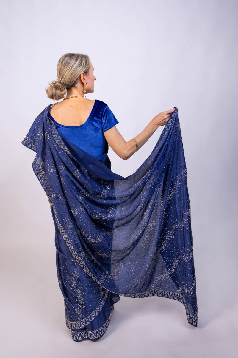Midnigt Blue Saree
