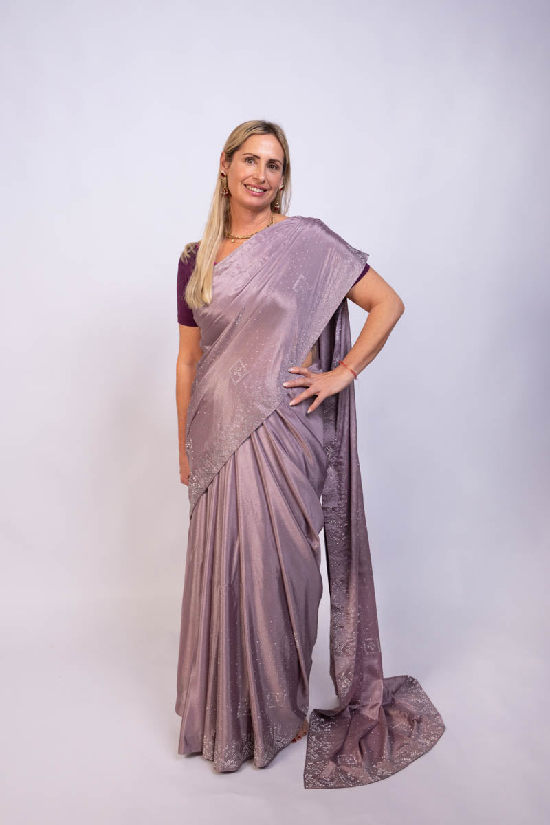 Dusty Lavender Saree