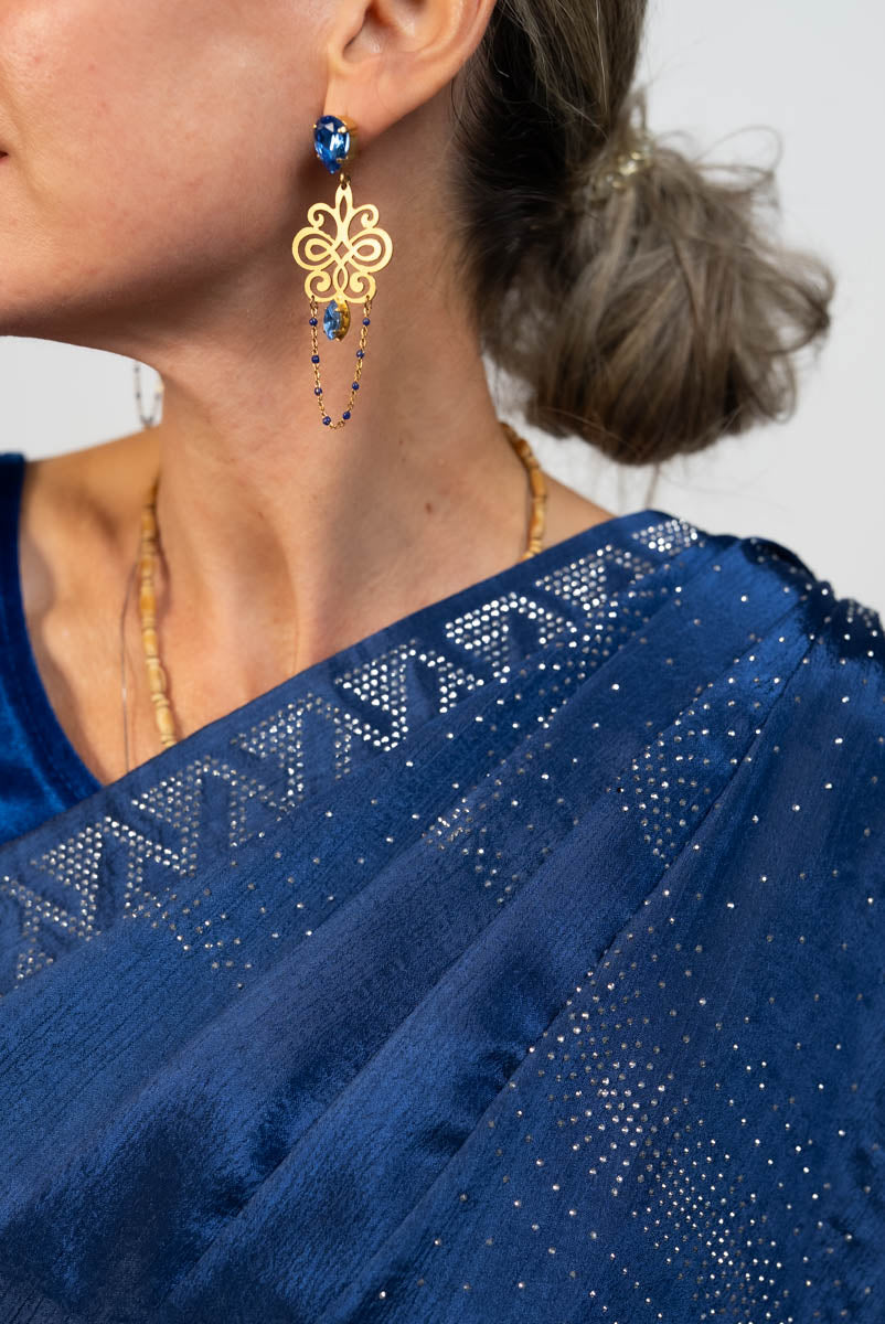 Midnigt Blue Saree